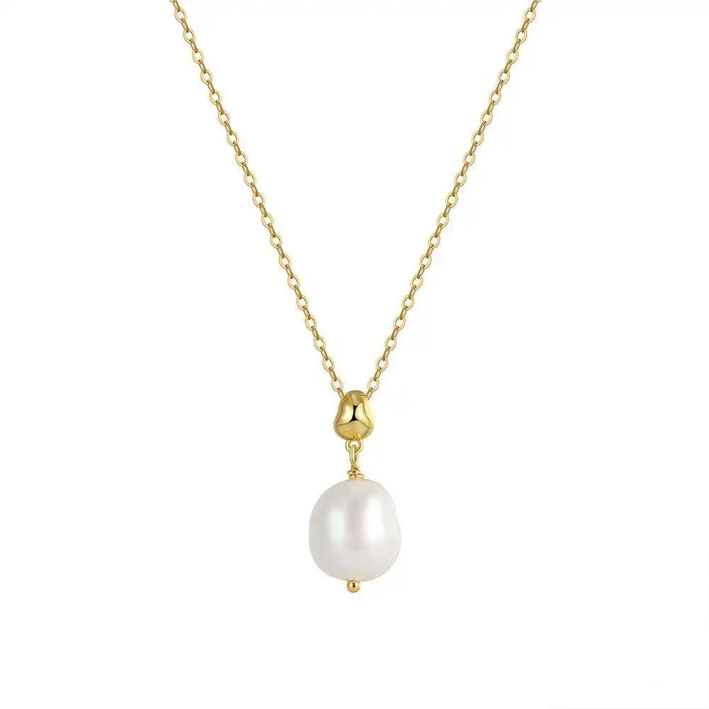 2024 Factory Wholesale Personalized Classic Shell Pearl 925 Sterling Silver Italy Gold Herringbone Figaro Necklace Chain Mji