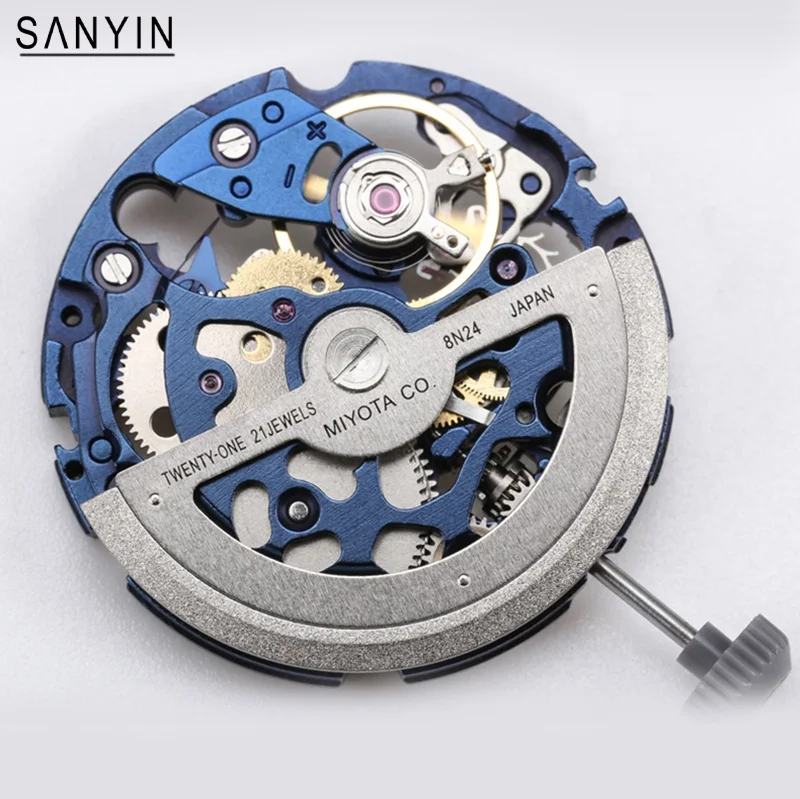 SANYIN Custom Color Modify Mechanical Movement Automatic 8N24 Watch Movement Japan Movement