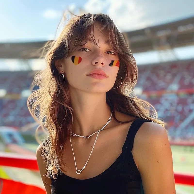 CQ Custom Water Transfer Waterproof National Country Flag Temporary Tattoo Stickers National Flag Temporary Tattoo