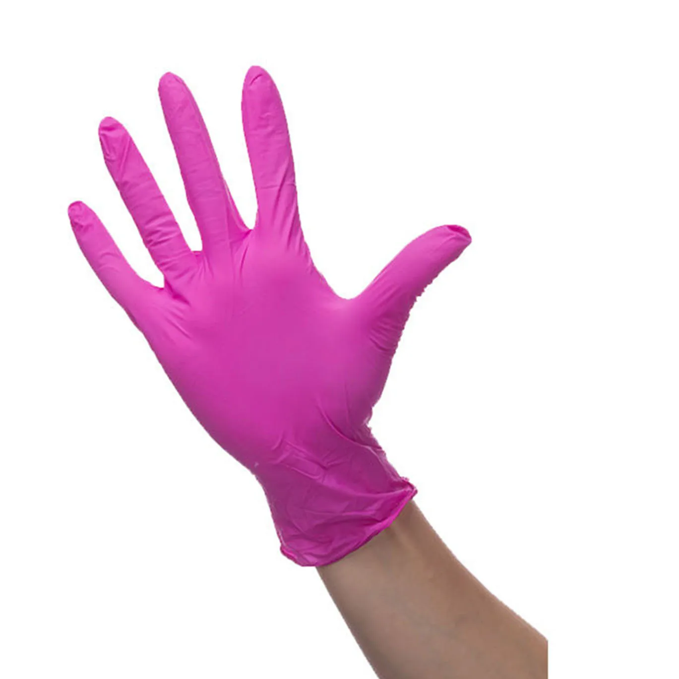 Food Grade Household Pink Nitrile Gloves Powder Free Sanitary Rubber Kitchen Gloves