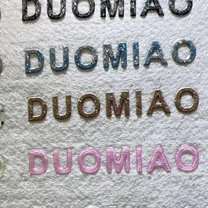 Fashion design metal wire-drawing Label Heat Transfer 3d Woven Stickers Iron On Patches Clothing 3M adhesive backing For Hat