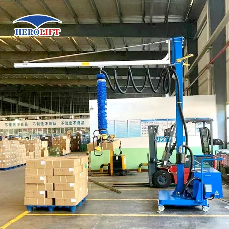 Mobile 60kg Handling Vacuum Lifter sacks Heavy Rice Plastic Bag Vacuum Tube Lifter