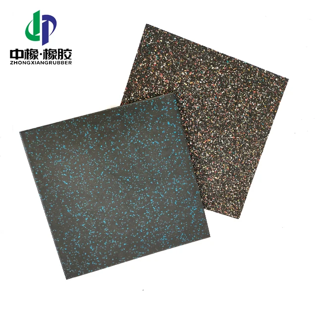 recycled rubber floor mat gym tiles flooring for machine antislip indoor easy install soft easy installation