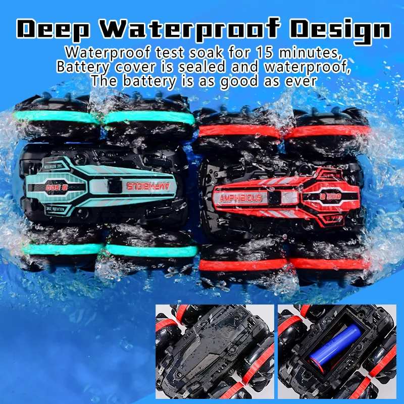 Land & Water amphibious waterproof stunt car Gesture sensing tumbling watch water play Remote control vehicle dual controller
