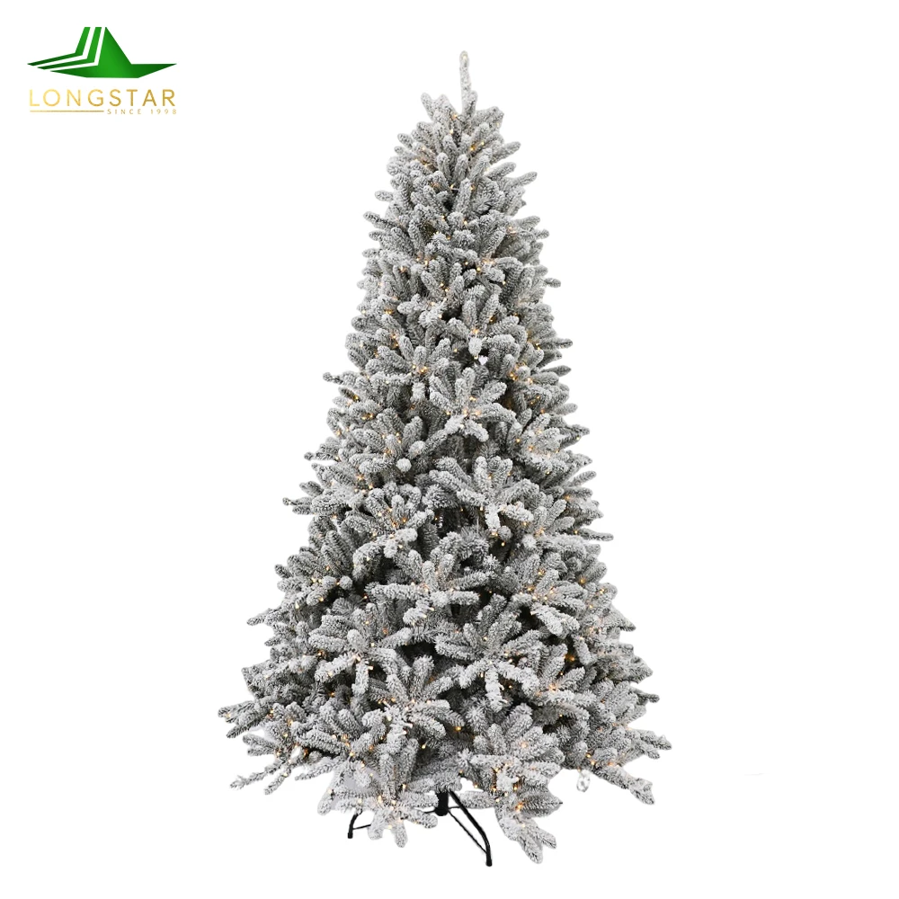 Wholesale   Artificial Tree With Ornament Ball Snow Flocked Christmas Tree For Decoration Product