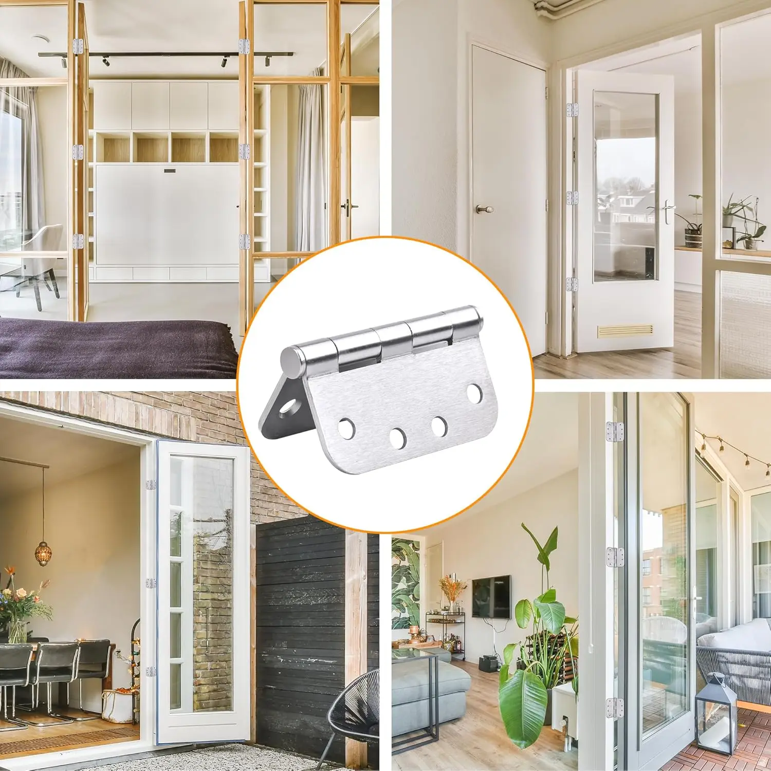 Professional Manufacturer Custom Logo Security Stud Stainless Steel Ball Bearing Door Hinge Self Closing Door Hinge