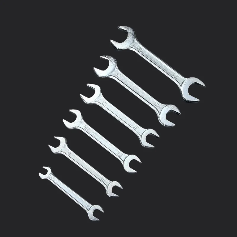 5.5-7mm 8-10mm High hardness open-end wrench galvanized forging wrench double head manual dull wrench