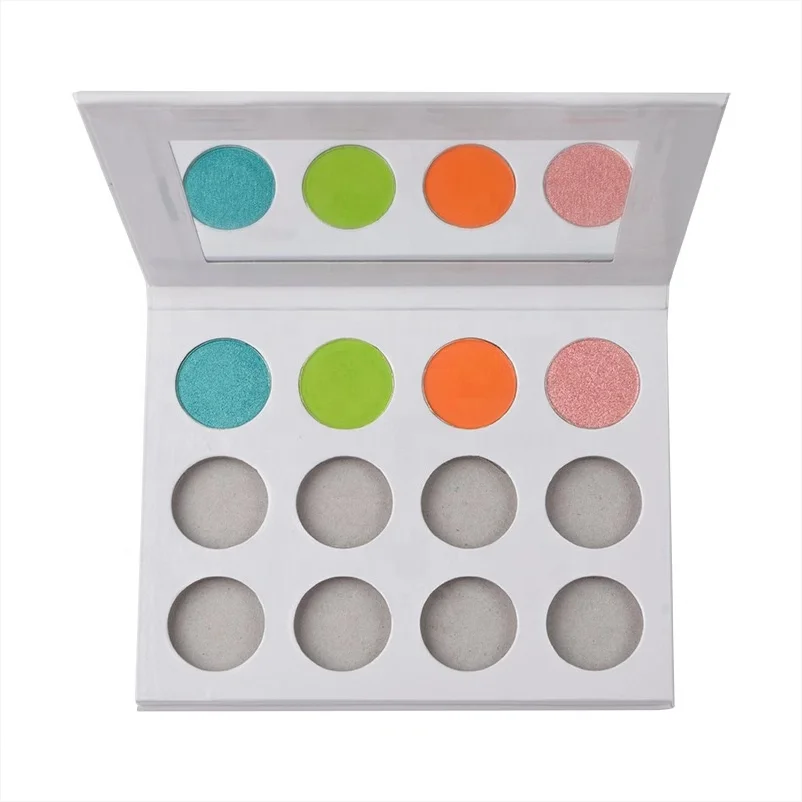 Make your own brand with low MOQ nude eyeshadow private label empty mini empty eyeshadow palette