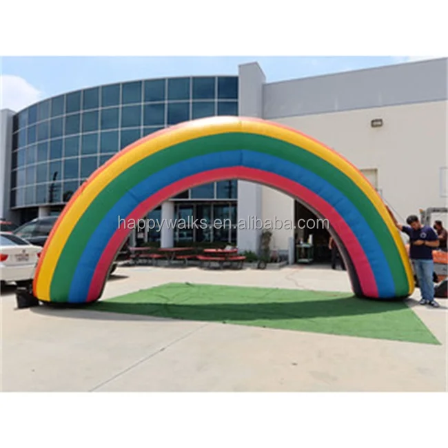 Commercial large inflatable sports game inflatable arch rainbow cloud base thickened activity inflatable arch