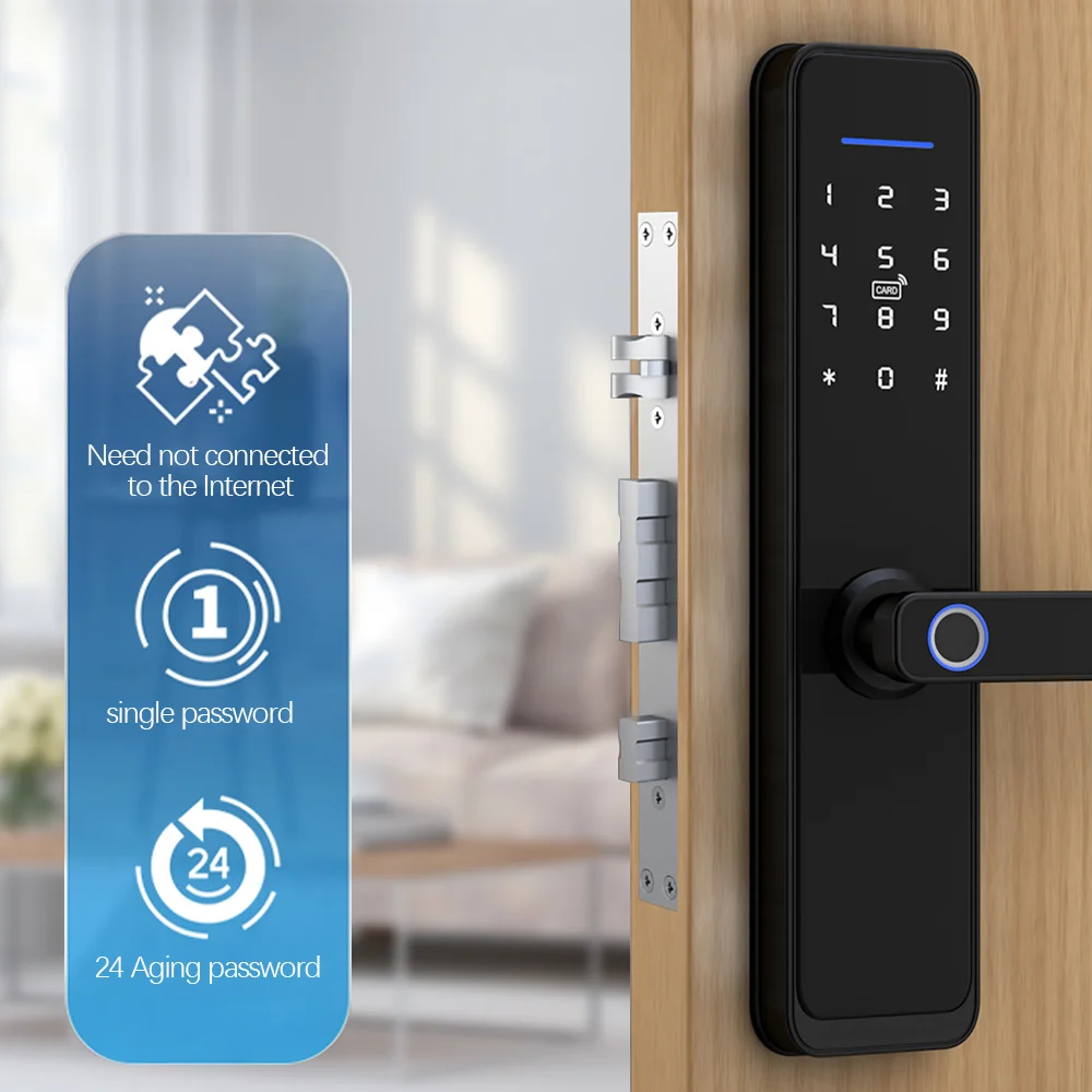YOUHE X3 Keyless Tuya App Remote Fingerprint Biometric Intelligent smart door handle lock