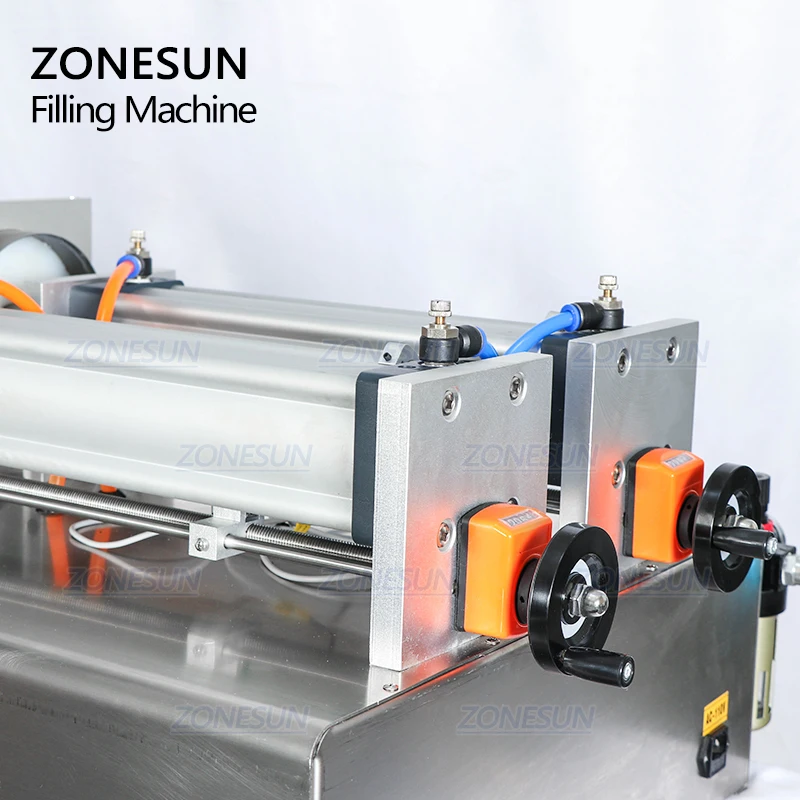 ZONESUN ZS-GTD2 Double Diving Nozzles Water Cream Shampoo Moisturizer Lotion Cosmetic Oil Honey Stick Food Paste Filling Machine