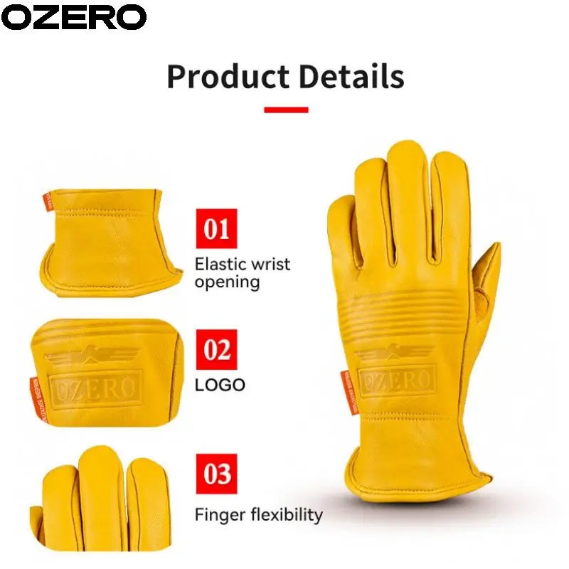 Heat Transfer Printing LOGO Unisex Working Comfortable GoatSkin Cowhide Sport Breathable Waterproof Leather Driver Gloves Gloves