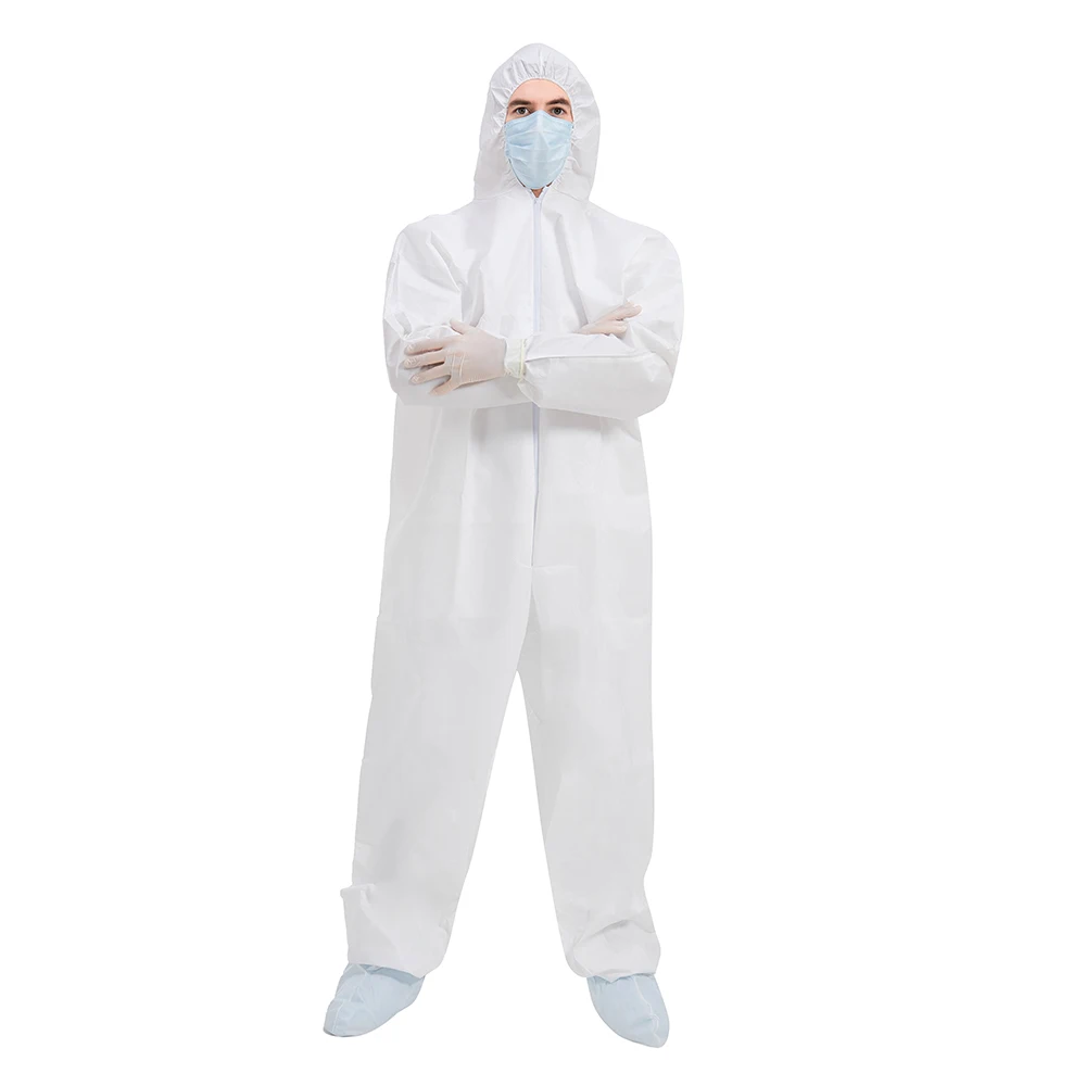 protective medical coverall ppe Disposable SMS Coverall,Work Clothes with Hood,Shoe Cover ISO,TUV,ISO