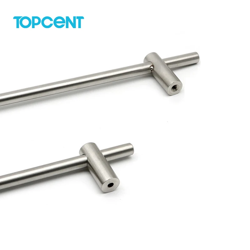 Topcent Stainless Steel T Bar Handles Furniture Kitchen Wardrobe Cupboard Drawer Cabinets Door Pulls Handle