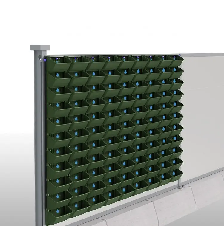 New Vertical Wall Stacking Garden Strawberry Planters, Vertical Gardening With Drip Irrigation System Water Timer Plastic Pot