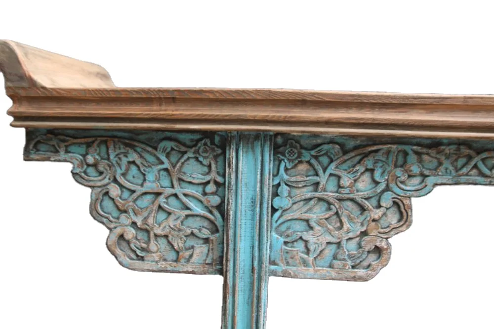 popular selling  shabby chic solid wood alter table antique hand carved  table