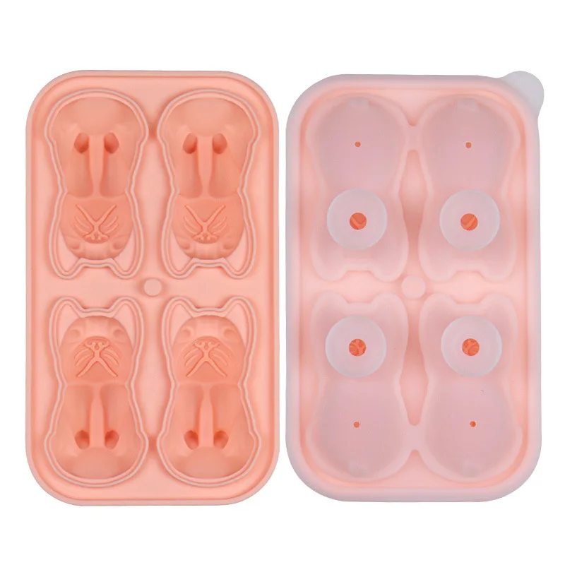 2023 food grade BPA free 3D dog silicone mold whisky mold Funny Shape silicone ice mold silicone wholesale