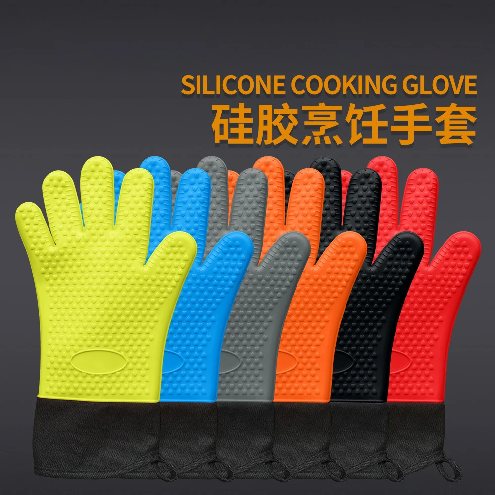 Multi Color Silicone Baking Gloves Silicone Insulated Gloves For Cooking