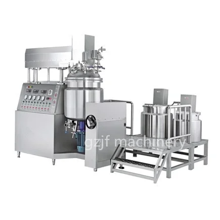Cosmetic production line equipment heating mixing tank mixer agitator vacuum emulsifying machine soap mixer machine