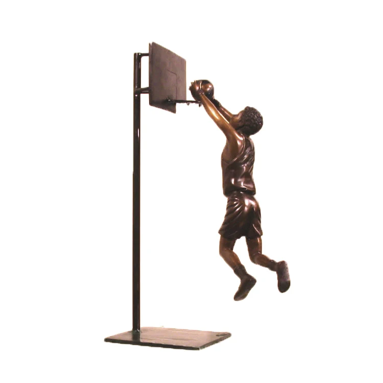 New design Customized playing ball bronze life size children sculpture for garden