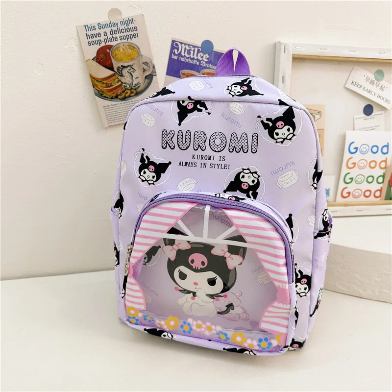 Wholesale Quality PU kids fashion waterproof backpack Custom Design cute cartoon Hello kt Cat Melody student Kuromi school bags