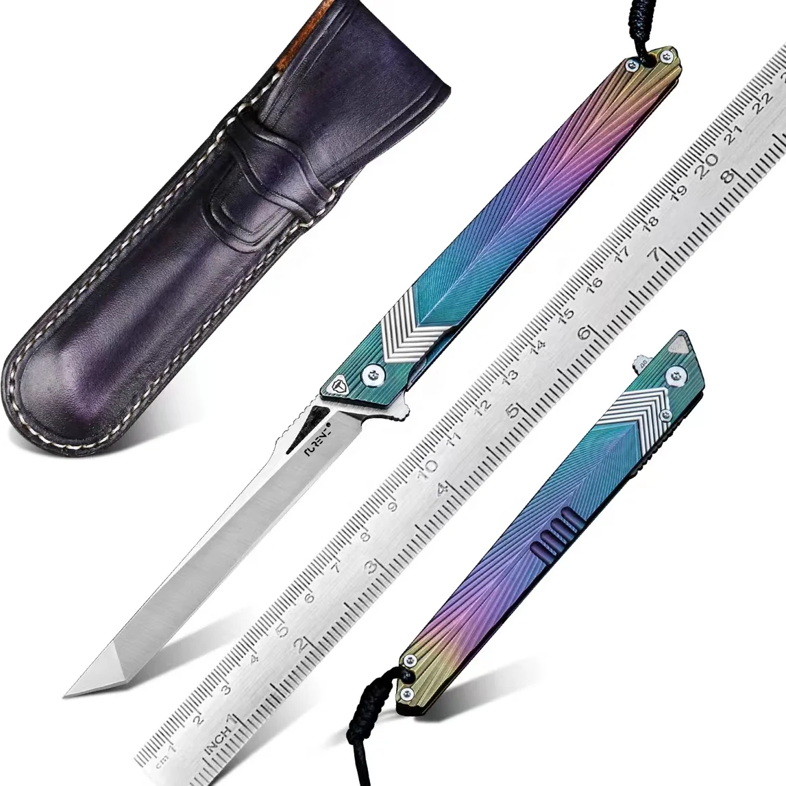 4in M390 Steel Blade Titanium Handle EDC Folding Hunting Knives for Men Outdoor Survival Tactical CEO Gentlemen Pocket Knife