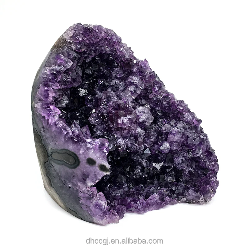 Wholesale natural crystal dark purple amethyst cluster geode amethyst free form geode stone crystal crafts for decoration
