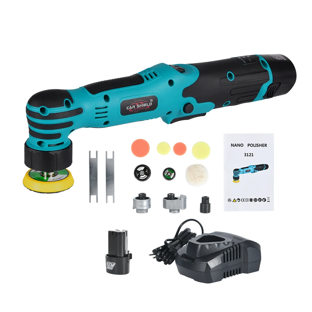 Car Shield E-commerce Supplier 12V Cordless Portable RO/DA Mini Car Buffer Polisher