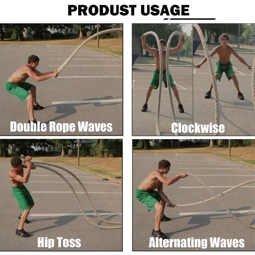38mm*15m /38mm*9m/50mm*9m/50*15m  Heavy Battle Rope Workout Equipment for Core Strength, Home Gym & Outdoor Workout