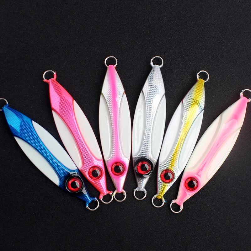 NEW 100g/150g/200g/250g luminous fishing Metal Jig vertical slow pitch Jigging fast sinkin lead Jig lure swim bait