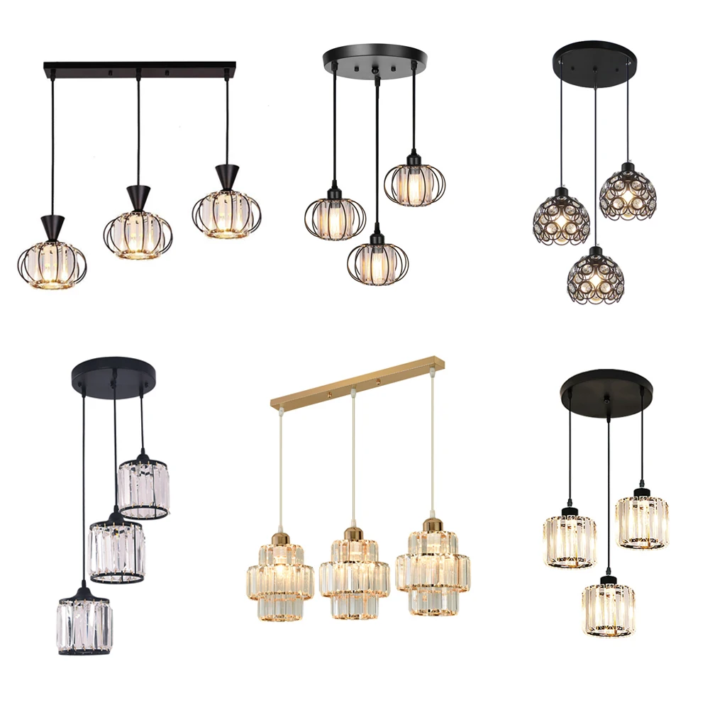 Hotel Multi light Iron chandelier coffee restaurant decoration antique gold pendant lights office modern led lamp ceiling