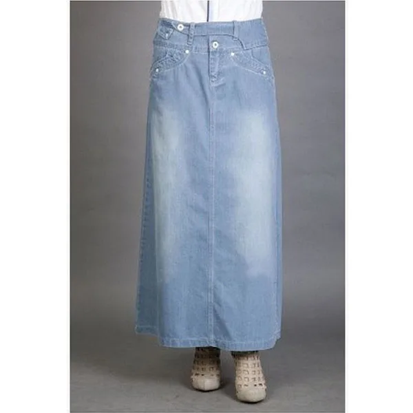 long denim skirt for muslim women