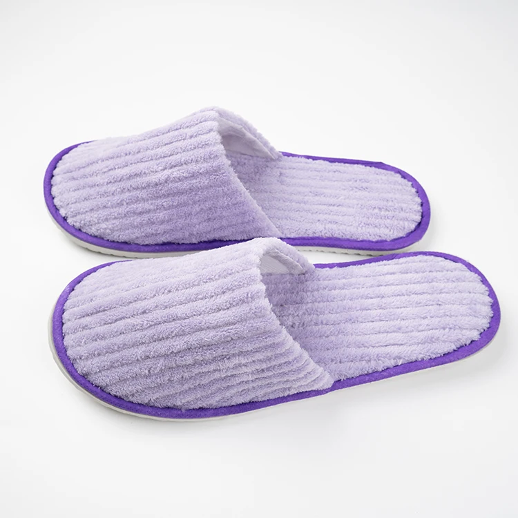 Comfortable disposable cotton terry bedroom slippers hotel for women comfort cheap hotel slipper