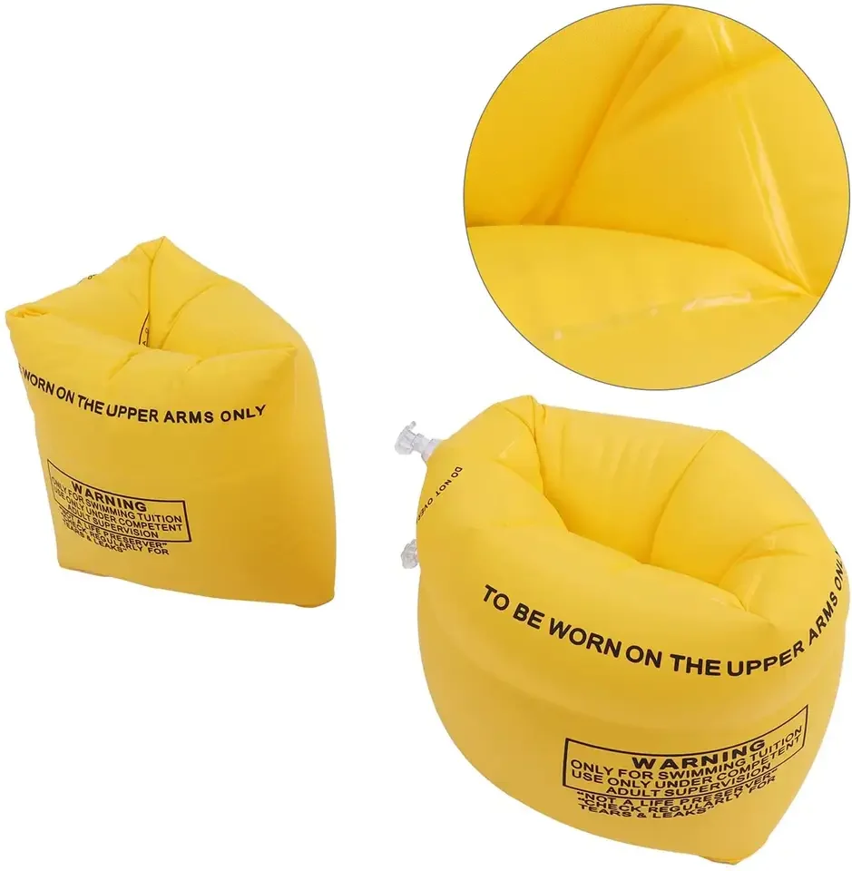 Adults Kids Double Airbag Design Pvc Inflatable Swimming Ring Float Arm Sleeves Bands