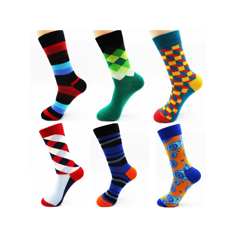 Заводская цена пользовательские бамбуковые жаккардовые ткани органический хлопок Человек Носок