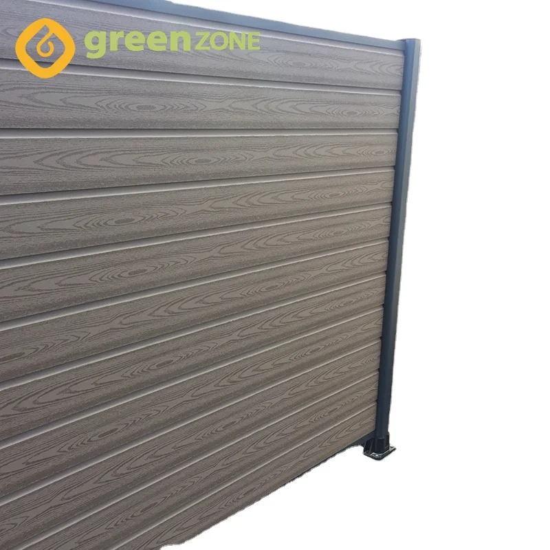 Greenzone wood plastic composite fence security plastic fence garden