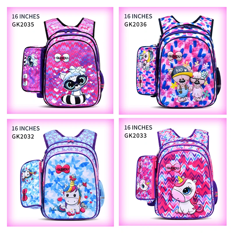 fashion special cartoon character design 3D EVA school bag with pencil case