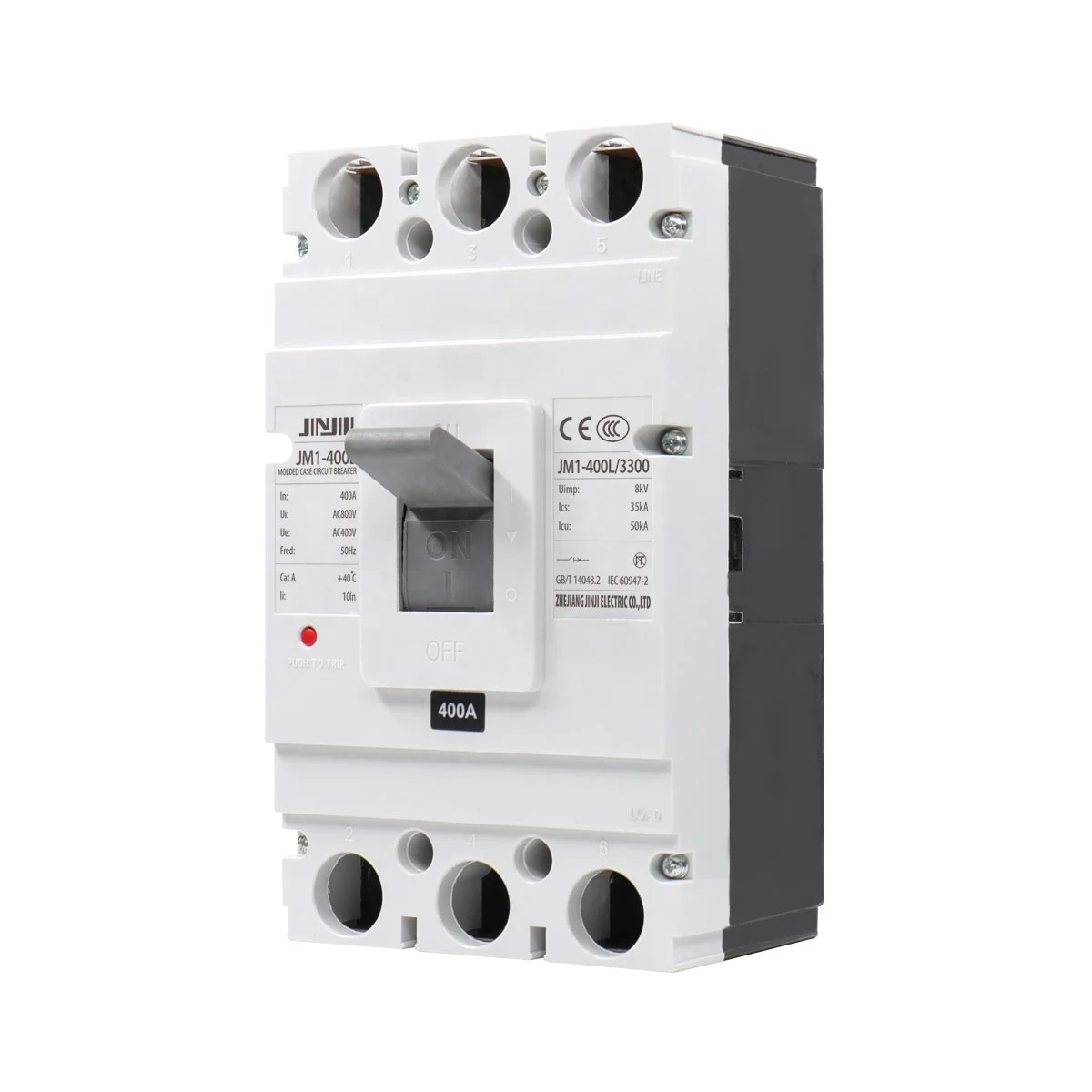 Hot Sale 100A 125A 250A 400A 630A 800A 2P 3P 4P Electrical Magnetic Trip MCCB Molded Case Circuit Breaker