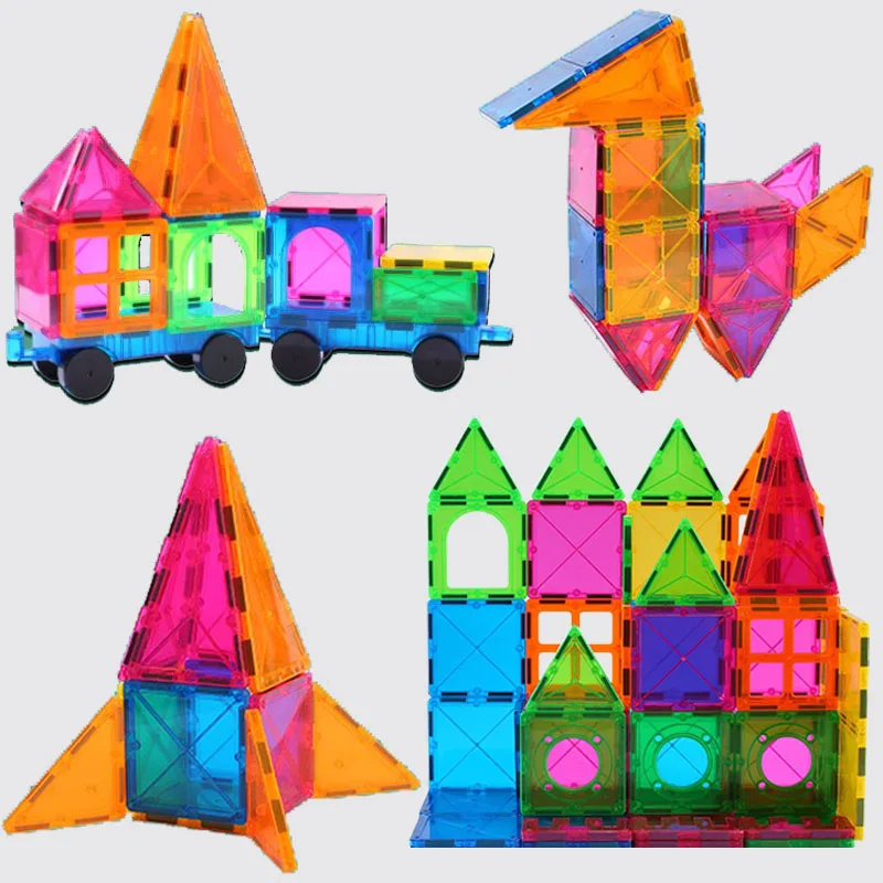Creative 3D Colorful Window Puzzle Magnetic Tablets Strong Magnetic Kids Building Block Toy Set Developing Boy Girl Intelligence