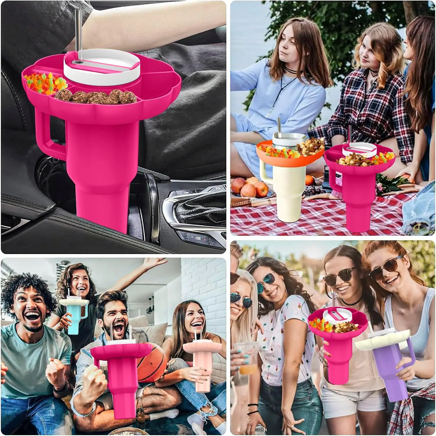 Reusable Snack Ring for Home Snack Container for Stanley Cup Accessories