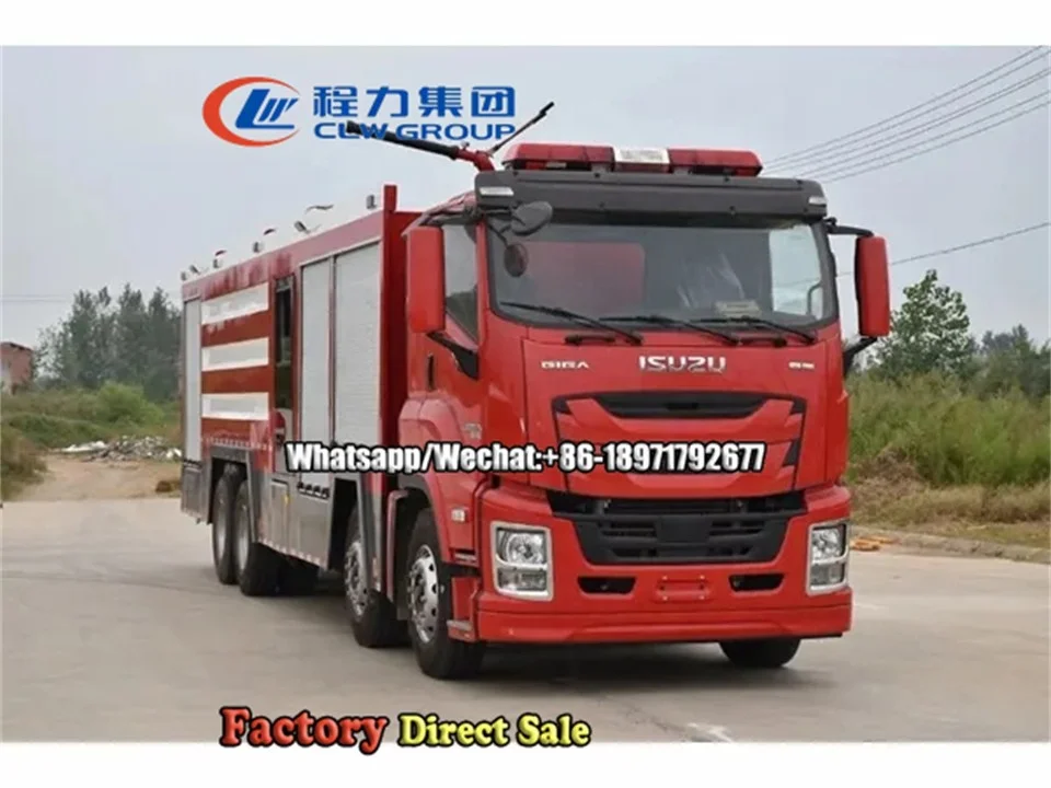 Пожарная машина ISUZU GIGA пожарная производитель 8x4 водяной пенный сухой порошок комбинированный пожарный грузовик