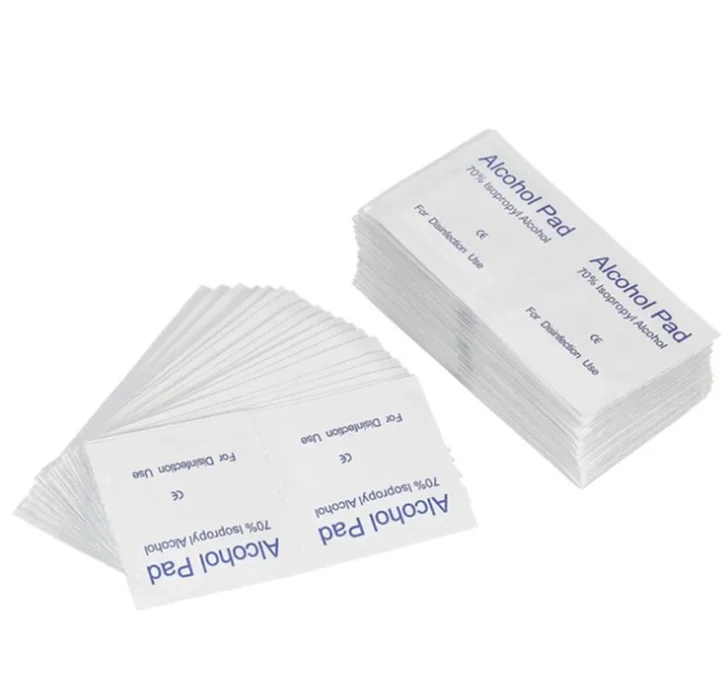 Portable Single Piece Wet Wipes 70% Isopropyl Alcohol Pad Disinfecting Wipes