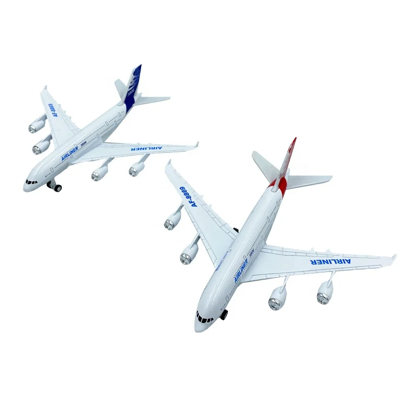Promotional Toys  Pull Back Light and Sound Airplane Model Toy Die Cast Plane For Sale