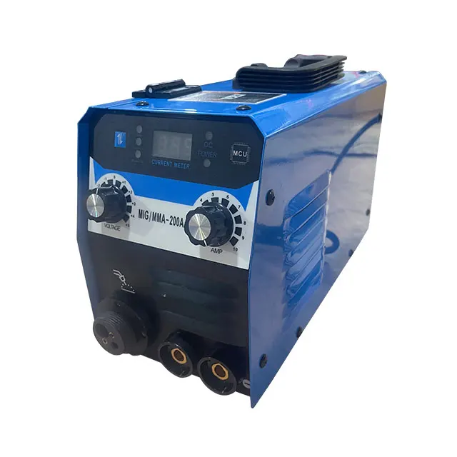 3 in 1 function portable super quality digital gasless flux core mig  mag   welding machine BLUE COLOR