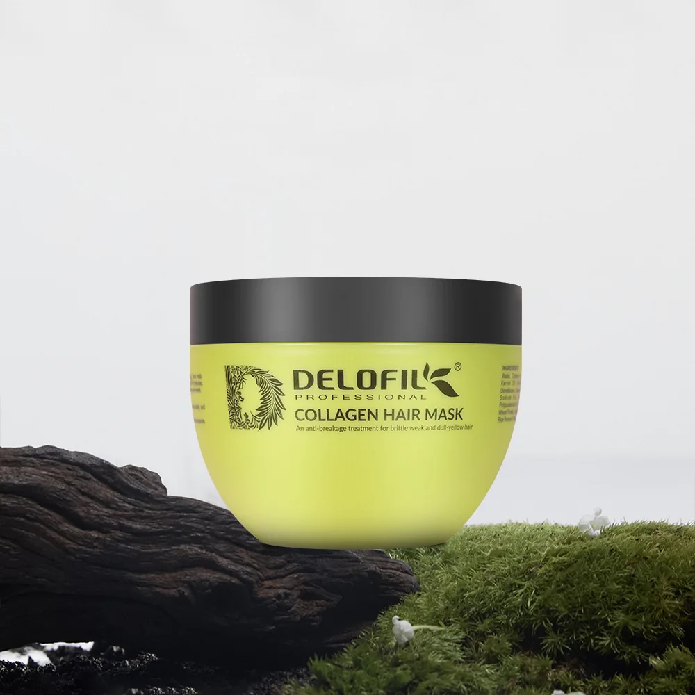 Delofil Private Label 250ml Repairing Smoothing Deep Hydrating Moisturizing Collagen Hair Mask For Hair Care