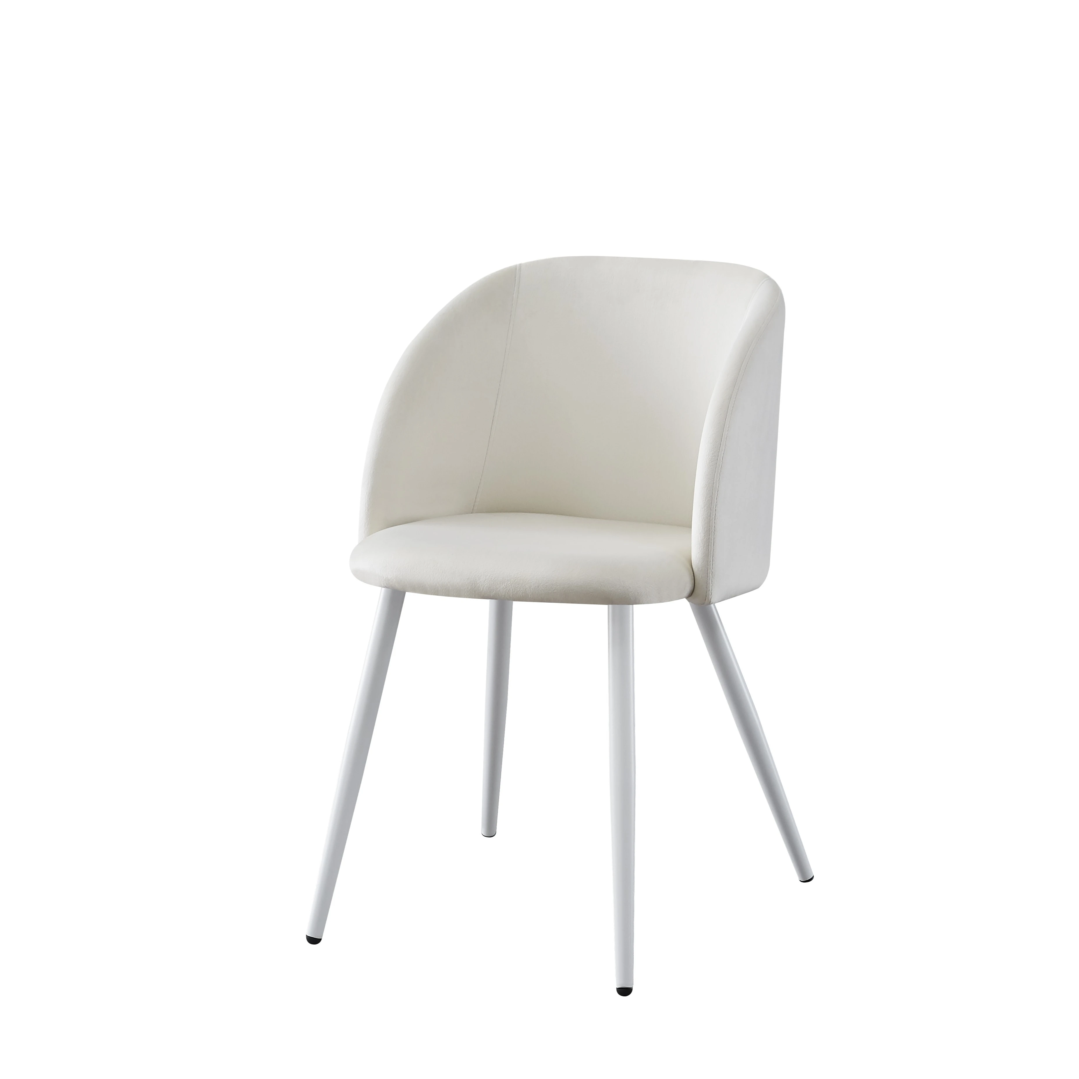 Fashionable Design Minimalist Microfiber Leather Fully Upholstered Metal Leg Nordic Modern Dining Chairs