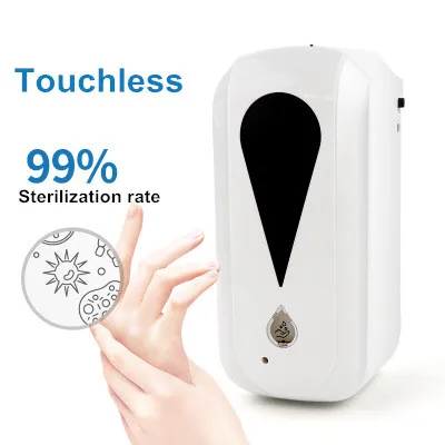 Induction Sensor Wall Mounted Touchless Soap Liquid 1200ml Hand Sanitizer Distributor Dispenser for School Hotel Hospital