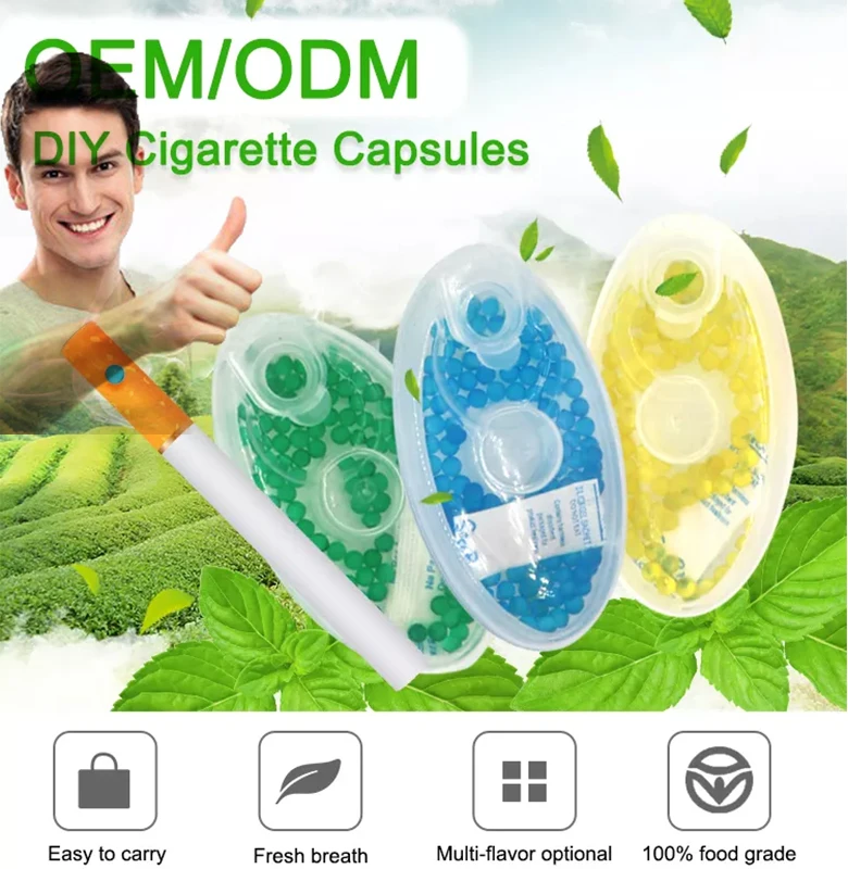 Hot Flavor Cigarette Menthol supply mint crushball blue menthol flavor smoke beads