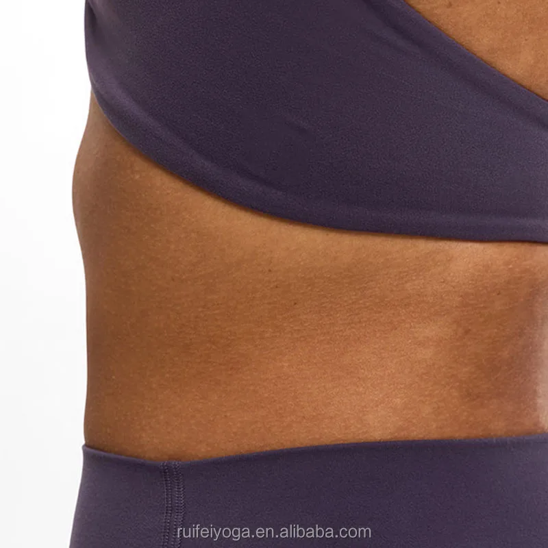 Custom Logo Sport Wear Workout Yoga Gym Fitness Sets Two Pieces Open Back Twisted Halter Sports Bra And Legging Set For Women