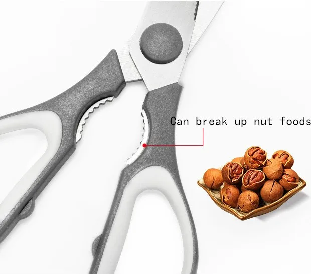 Magnet Cover Chicken Fish Bone Walnut Scissor, Multifunctional Kitchen Scissors